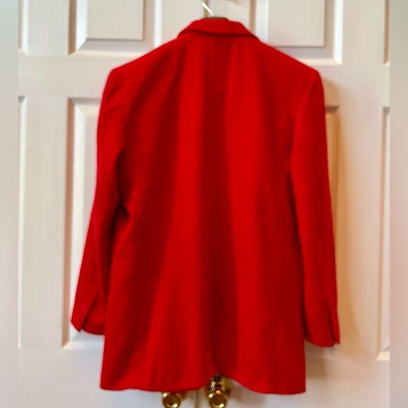 RED WOOL BLEND BLAZER BY LIZ CLAIBORNE SIZE 10 - Picture 6 of 6